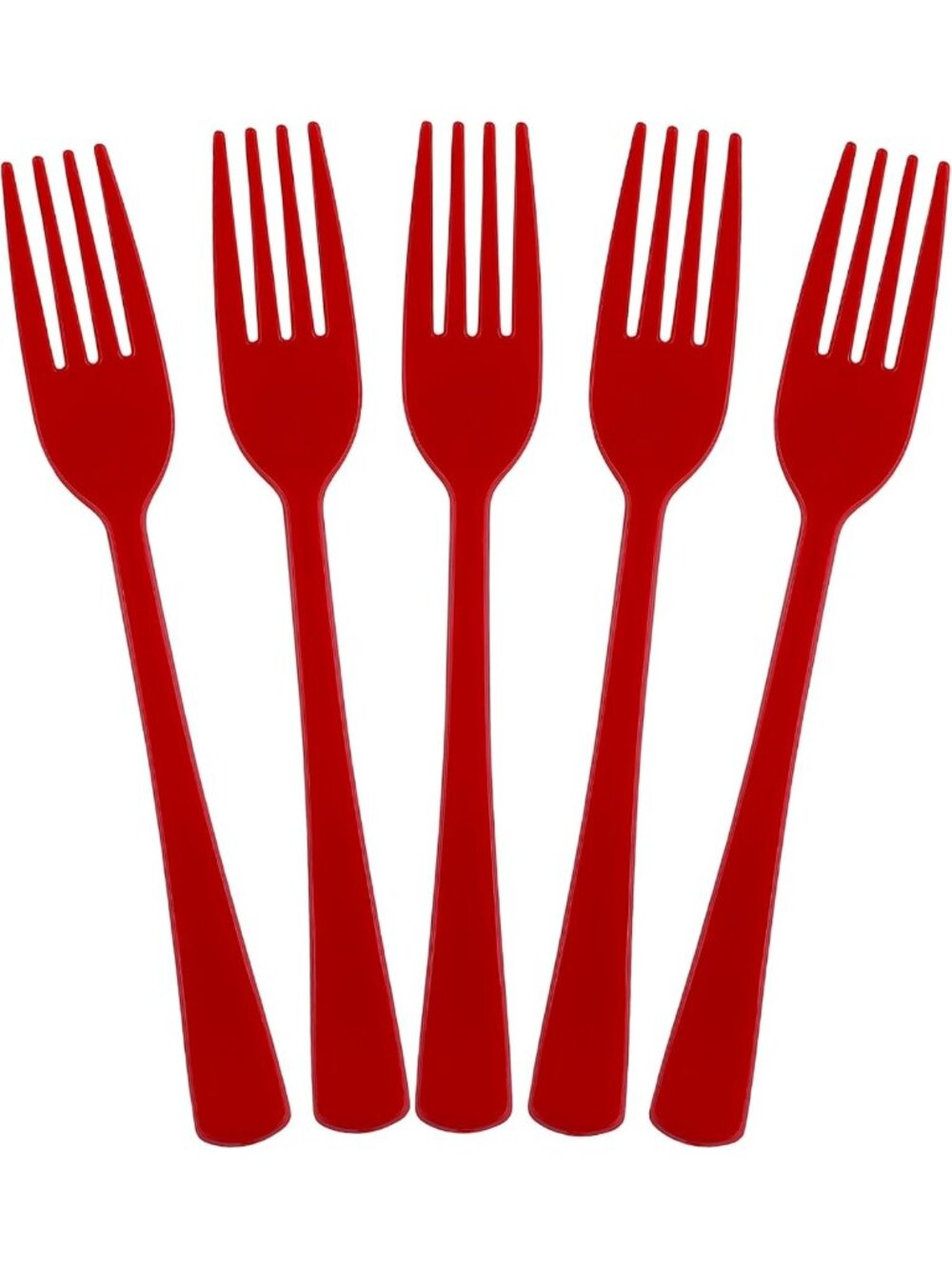 180 Pcs Heavy Duty Red Disposable Forks - Durable Plastic Cutlery for Parties